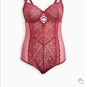 UNDERWIRE BODYSUIT - LACE & MESH VIOLET SIZE 2! NWOT